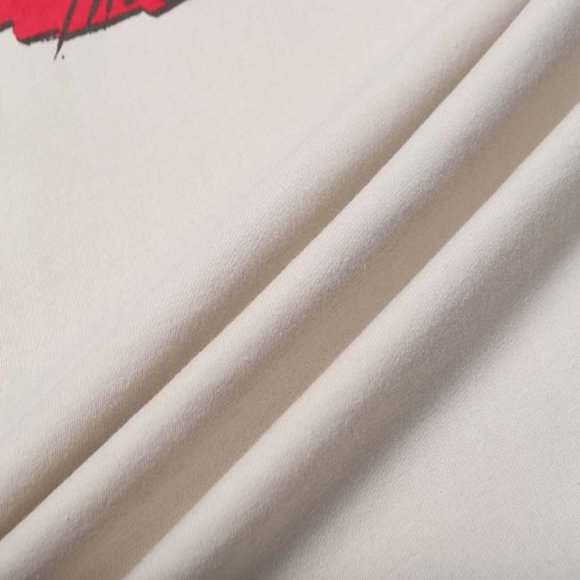 Vintage Portrait Print & Red Slogan Short Sleeve Cream - Picture 7 of 11